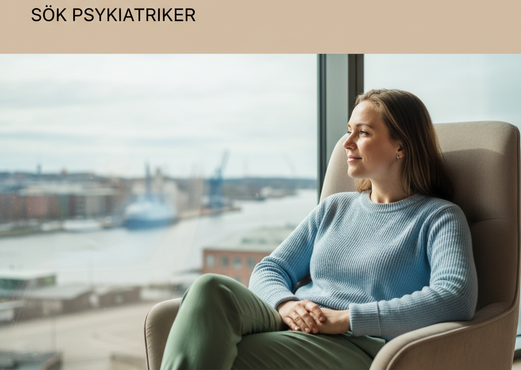 Kvinna som sitter på stol i göteborg