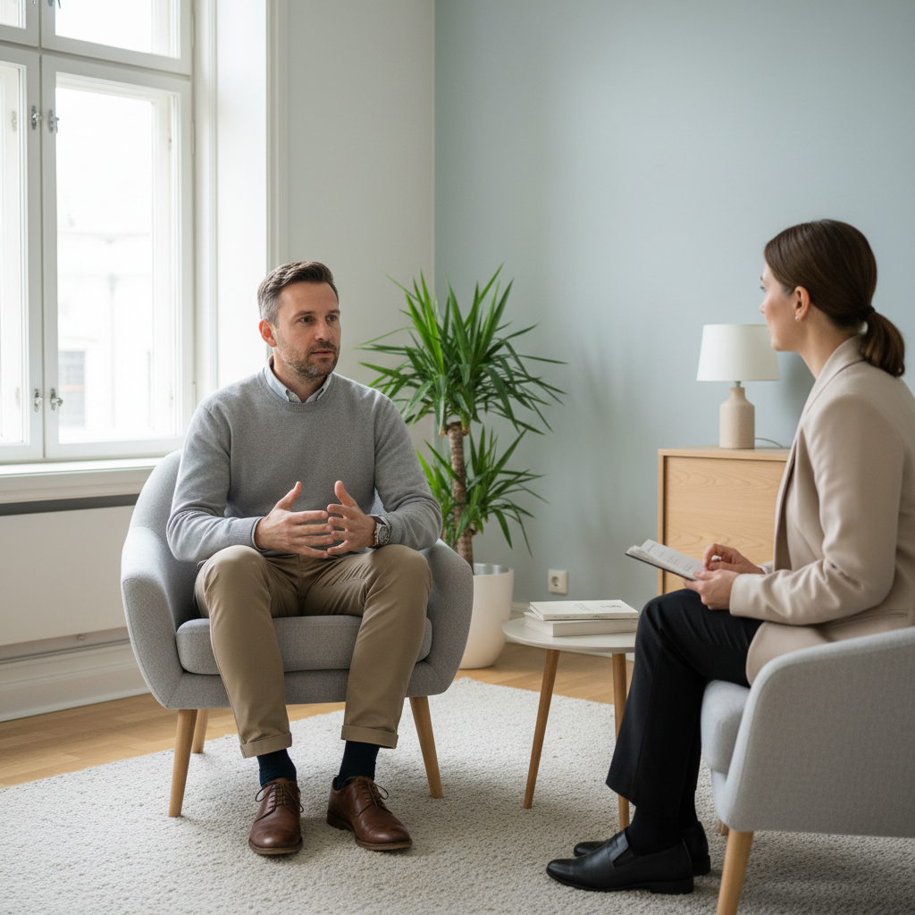 Första samtalet med en psykoterapest